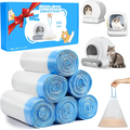 120 Count Cat Litter Box Liners Bags for MeoWant MW-SC01 / MW-SC02, Extra-Thick Cat Waste Bags for Self-Cleaning Litter Box, Drawstring Self Cleaning Trash Bags -17.7" x 19.68"